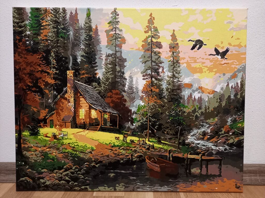 Obraz Chaloupka Malování podle čísel - Lecha.cz Handmade and Home Decor