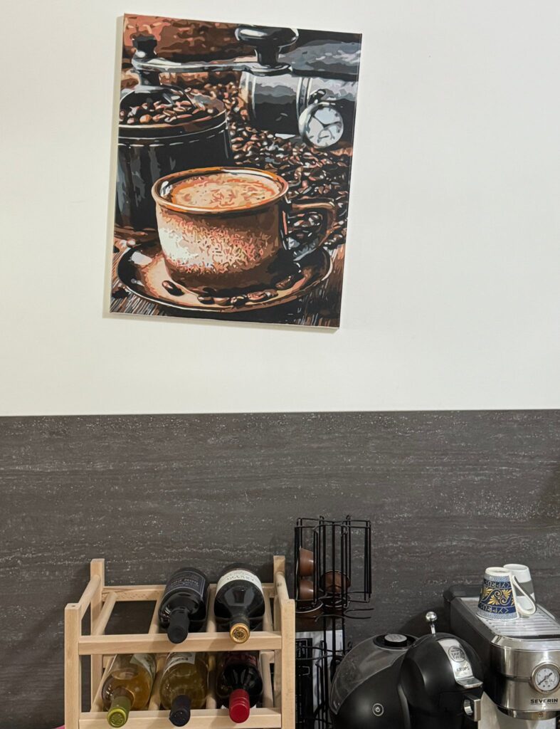 Zákaznické foto Svět kávy - Malování podle čísel - LeCha.cz Handmade and Home Decor